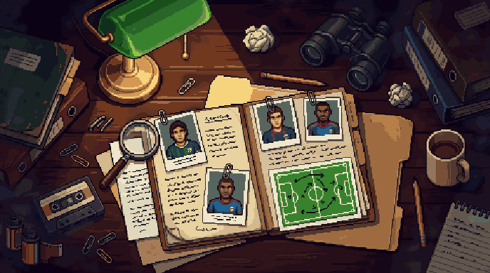 Picture of the “Opponent dossier” screen in Gaffer's Desk