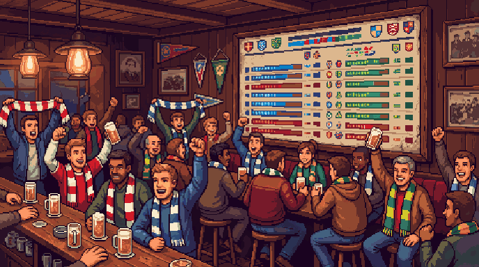صورة لشاشة «الدوري والترتيب» في Gaffer's Desk